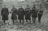 Soldiers from the 2nd Rosiori Regiment in Hungary. One can observe the large variety of submachine-guns used by the Romanian cavalry at that date: MP 40, MP 41, PPSh-41, Orita, Beretta 38 A